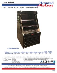 Open Dairy 35E Series 33 inches wide 60 inches tall