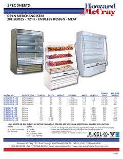 Open Meat Case 30E Series