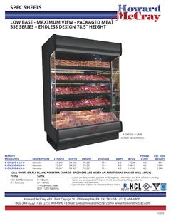 Open Meat Case 35E Series Low Base